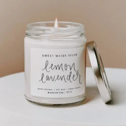 Sweet Water Decor Lemon + Lavender Soy Candle