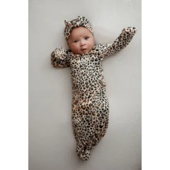 Three Little Tots Leopard Knotted Gown