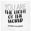 Modern Burlap Swaddles + Blankets Matthew 5:14 You Are The Light Of The World Muslin Swaddle