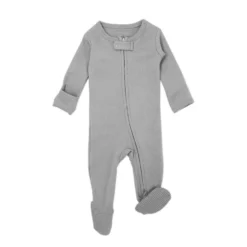 Loved Baby Light Gray Organic Cotton Zip Sleeper