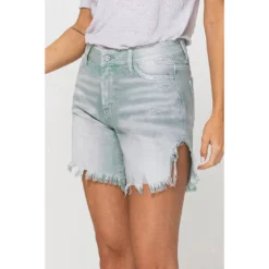 J+j Grey Green Women's Boyfriend Shorts