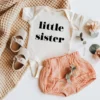 Love You A Latte Shop Little Sister Natural Onesie Bodysuits