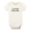 Tenth + Pine Lucky Charm Black + Natural Organic Onesie