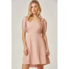 J+j Dresses Mauve Tie Back Babydoll Dress