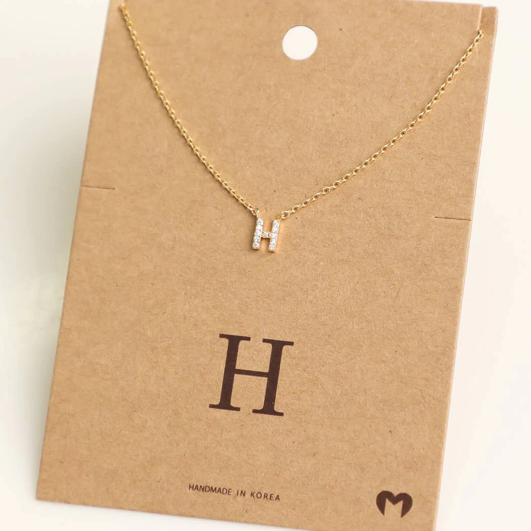 Fame Accessories Necklaces Mini Initial H Necklace 3 Fame Accessories Necklaces Mini Initial H Necklace