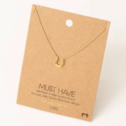 Fame Accessories Mini Horseshoe Necklace Necklaces