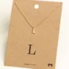 Fame Accessories Necklaces Mini Initial L Necklace 2 Fame Accessories Necklaces Mini Initial L Necklace