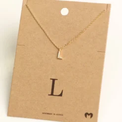 Fame Accessories Necklaces Mini Initial L Necklace