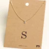 Fame Accessories Mini Initial S Necklace