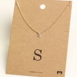 Fame Accessories Mini Initial S Necklace