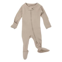 Loved Baby Sleepers Oatmeal Organic Cotton Zip Sleeper