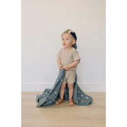 Mebie Baby Two-Piece Sets Oatmeal Organic Cotton Ribbed Short Set