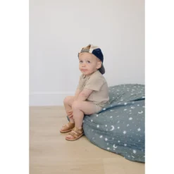 Mebie Baby Two-Piece Sets Oatmeal Organic Cotton Ribbed Short Set