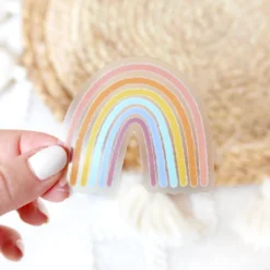Elyse Breanne Designs Clear Pastel Rainbow Sticker Paper Goods