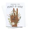 Onderkast Love + Peace Floral Greeting Card Party Time