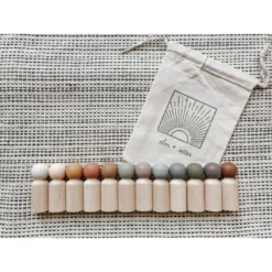 Elm + Otter Peg Wooden Play Doll Toys Desert Tones