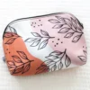 Elyse Breanne Designs Pink Leaves Zipper Pouch Small Bags