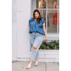 J+j Jeans + Pants Plus Size Ripped Mom Jeans