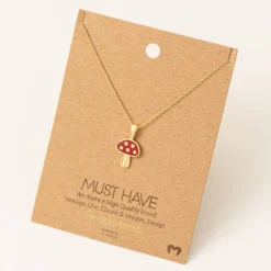Fame Accessories Red Mushroom Necklace Necklaces