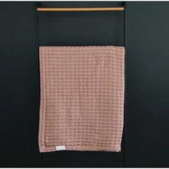 Mebie Baby Swaddles + Blankets Dusty Rose Organic Cotton Waffle Quilt