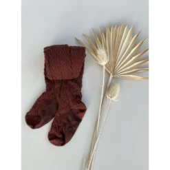 Olivia J Footwear Rust Knit Tights