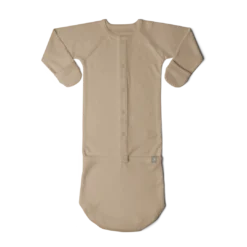 Goumi Kids Sandstone Convertible Bamboo Gown Preemie + Newborn