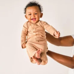 Goumi Kids Sandstone Convertible Bamboo Gown Preemie + Newborn