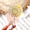 Elyse Breanne Designs Clear Sunflower Outline Sticker