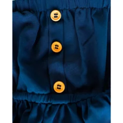 Bailey's Blossoms Navy Peplum Tie Top Tops