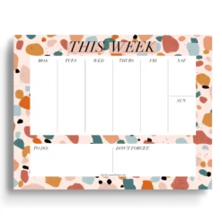 Elyse Breanne Designs Terrazzo Weekly Planner Notepad