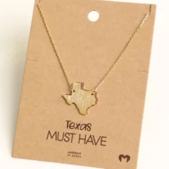Fame Accessories Texas State Necklace