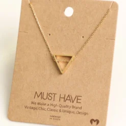 Fame Accessories Necklaces Triangle Pendant Necklace
