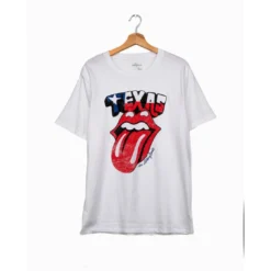 Livylu Texas Flag Adult Rolling Stones Tee