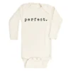 Tenth + Pine Perfect Black + Natural Organic Long Sleeve Onesie Bodysuits