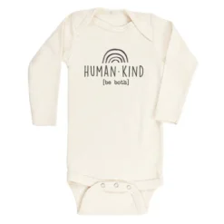 Tenth + Pine Human Kind Natural Organic Long Sleeve Onesie