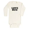 Tenth + Pine Bodysuits Love Bug Black + Natural Organic Long Sleeve Onesie 2 Tenth + Pine Bodysuits Love Bug Black + Natural Organic Long Sleeve Onesie