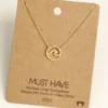 Fame Accessories Necklaces Wave Cutout Coin Necklace