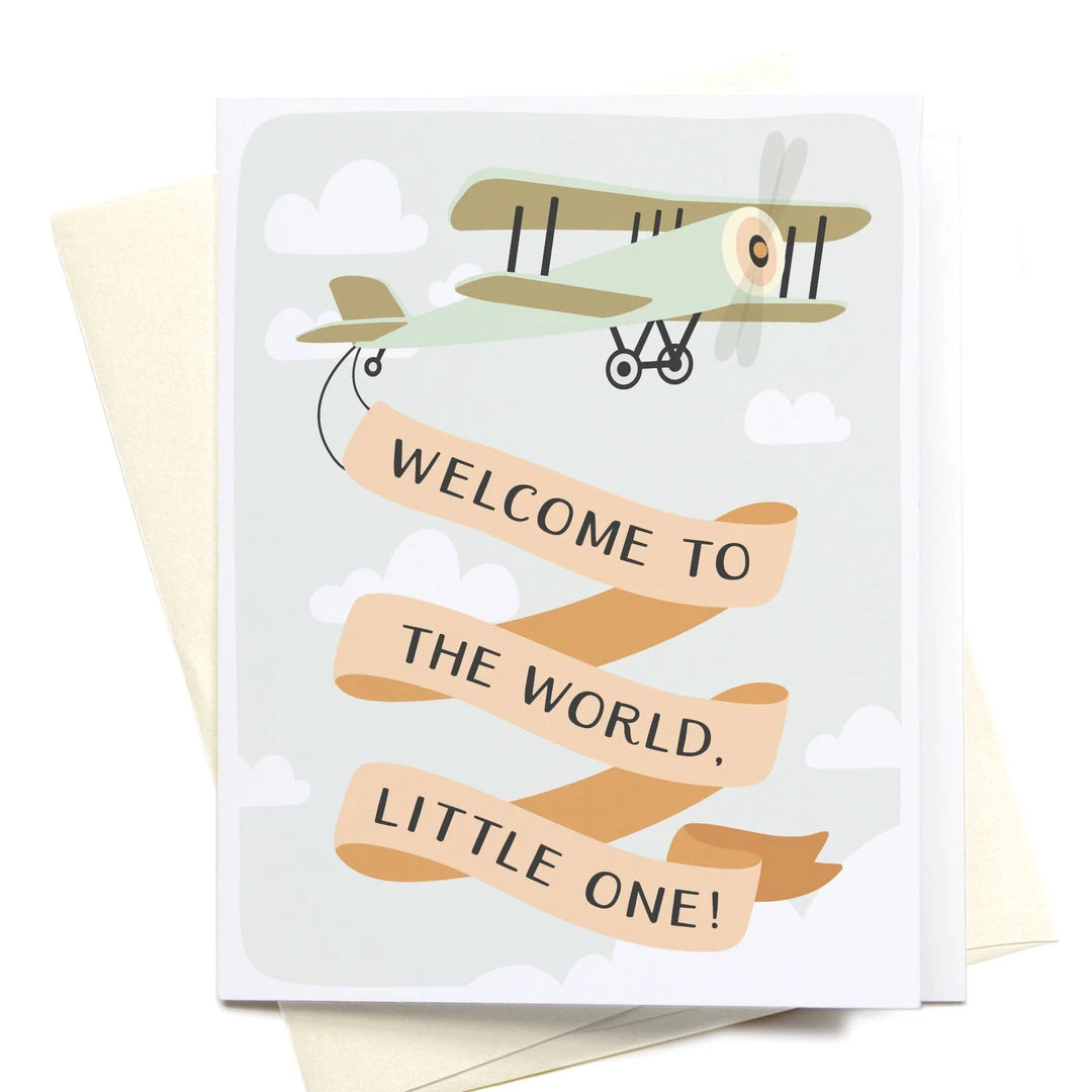 Onderkast Welcome To The World, Little One Greeting Card Party Time 3 Onderkast Welcome To The World, Little One Greeting Card Party Time