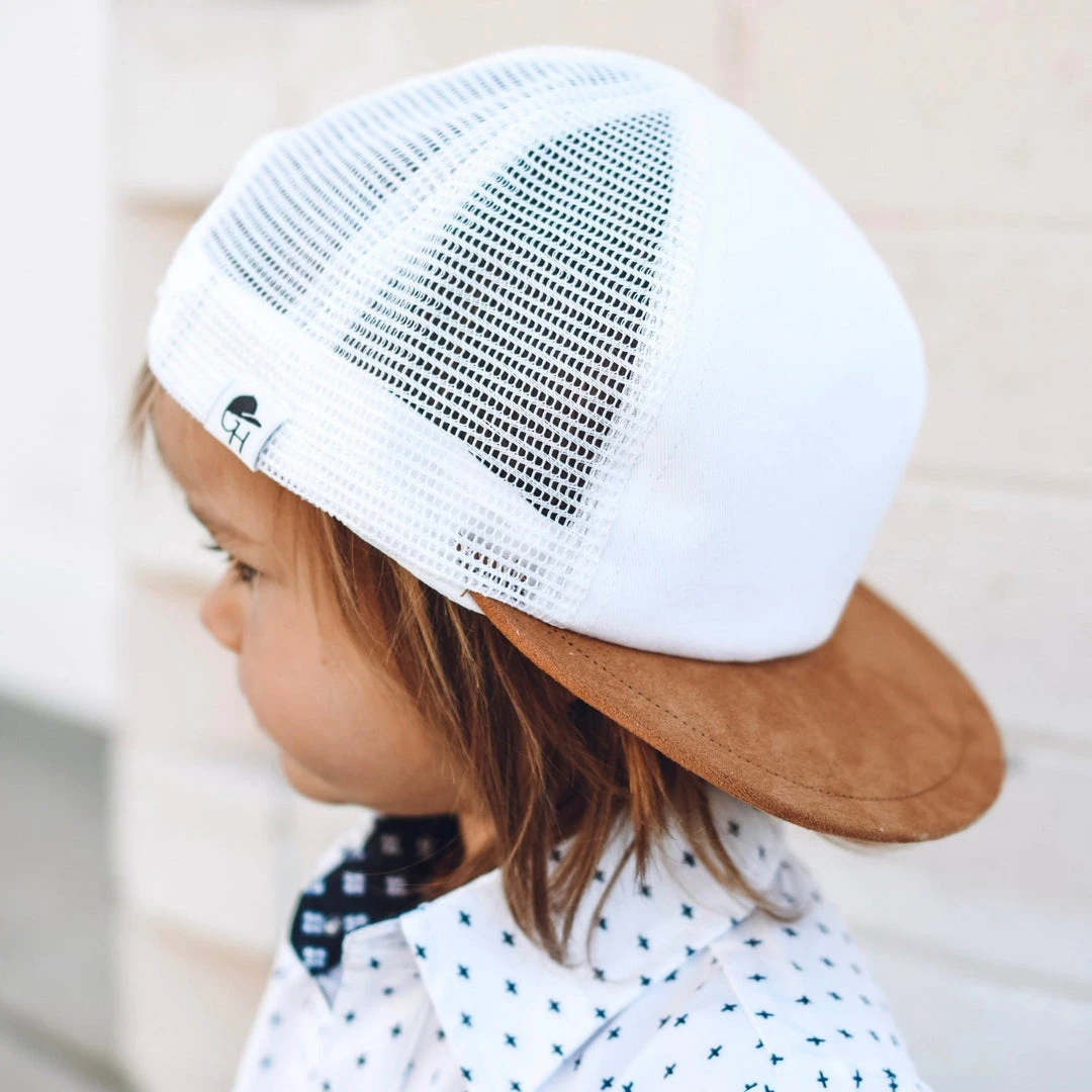 George Hats White + Tan Trucker Hat 3 George Hats White + Tan Trucker Hat