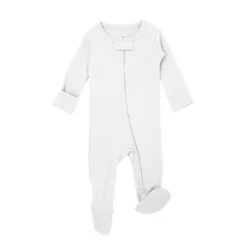 Loved Baby Sleepers White Organic Cotton Zip Sleeper
