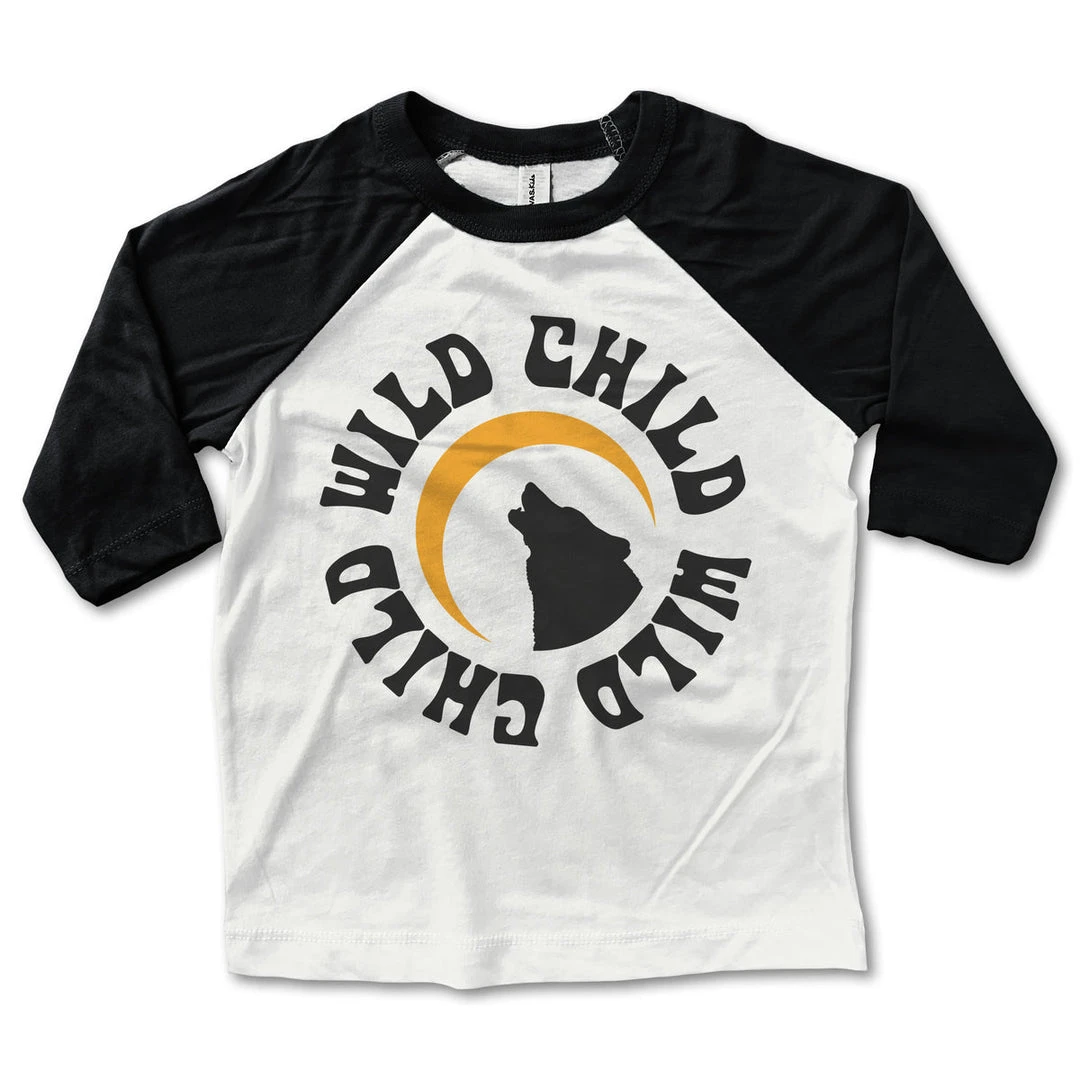 Rivet Apparel Graphic Tees Wild Child Baseball Tee 3 Rivet Apparel Graphic Tees Wild Child Baseball Tee