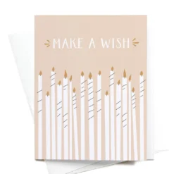 Onderkast Make A Wish Birthday Candles Greeting Card