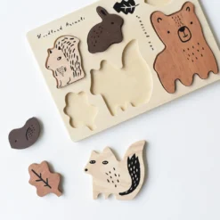 Wee Gallery Toys Woodland Animals Wooden Puzzle Tray